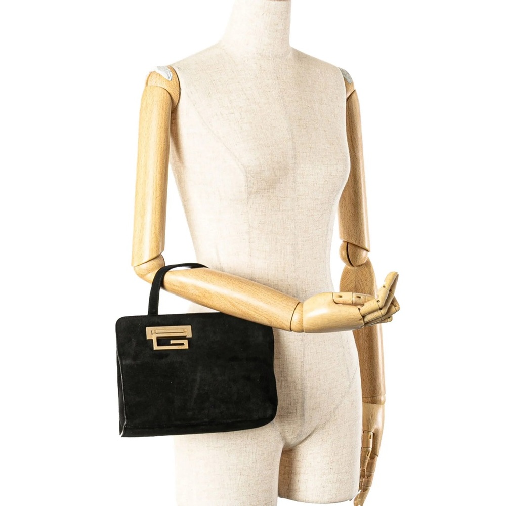 Gucci Vintage Black Suede Tote